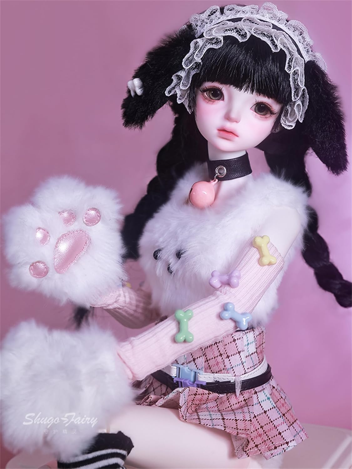 BACALYSO | shuga fairy 1/4 スケール 球体関節人形 女 猫少女 center ステージ BJDドール 可動 フィギュア 身長43.5CM メイク済み 仮装でき プリンセス風 可愛い 樹脂 洋服セット 誕生日プレゼント
