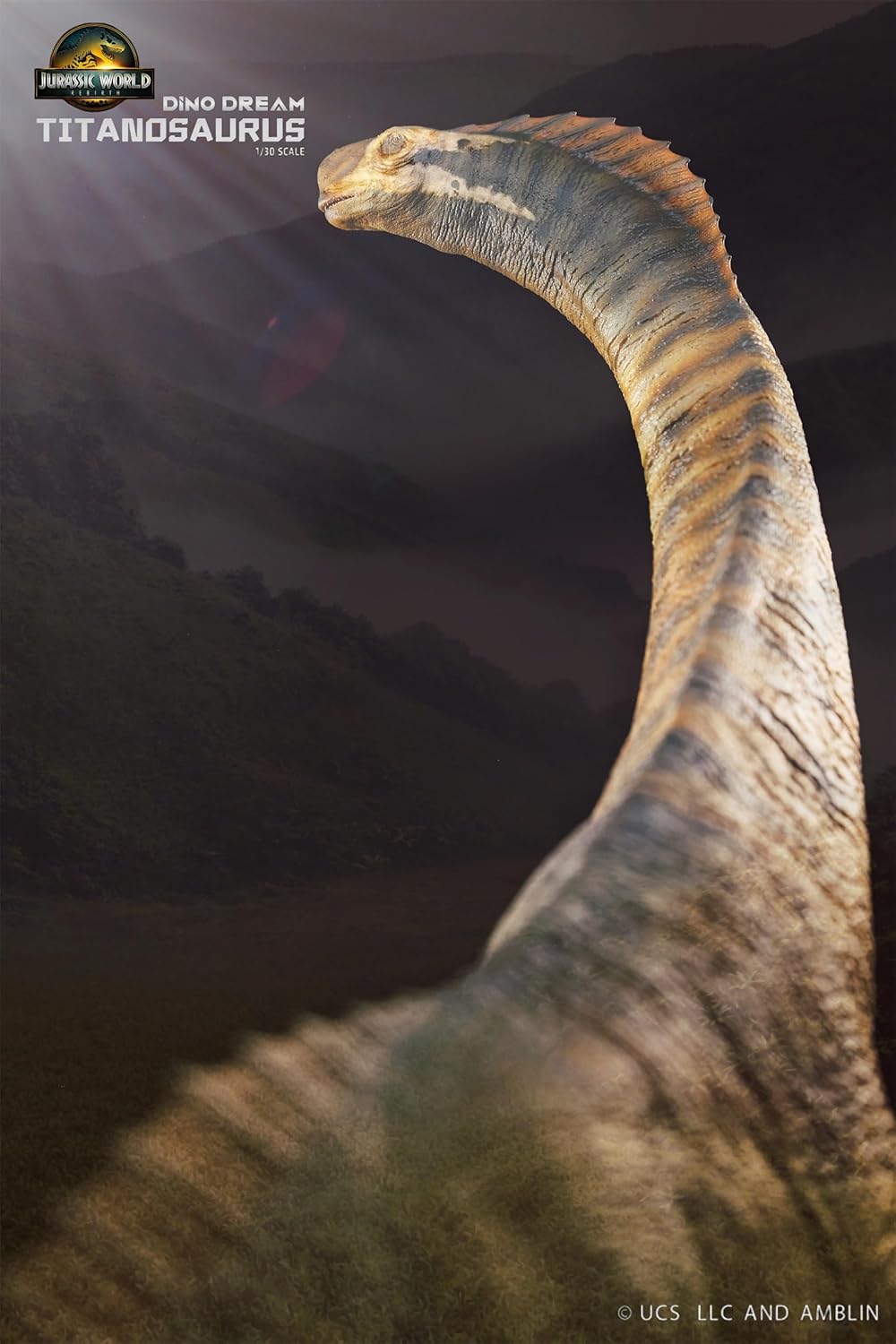 DINO DREAM 1/30 サイズ ティタノサウルス 白亜紀 ティタノサウルス類 竜脚類 植物食 恐竜 69cm級 フィギュア 樹脂 プラモデル 模型 シーン 情景セット 塗装済 台座付き