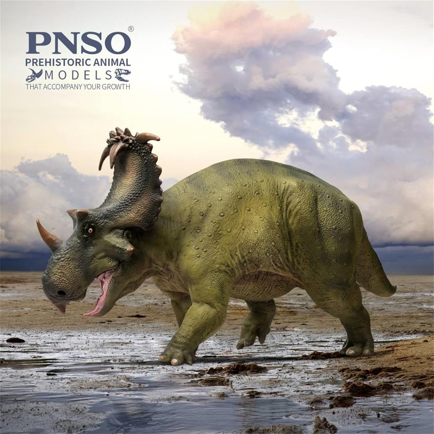 PNSO 成長シリーズ 89 コロノサウルス フィギュア ケラトプス科 草食恐竜 白亜紀 16cm級 恐竜 PVC おもちゃ 模型