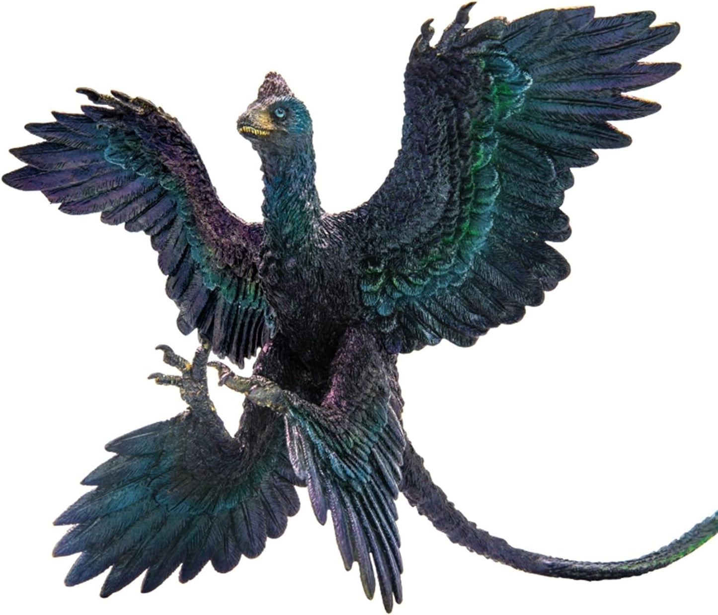 PNSO 成長シリーズ ミクロラプトル 小盜龍 小型羽毛恐竜 ドロマエオサウルス科 動物 リアル フィギュア PVC プラモデル おもちゃ 模型 恐竜好き誕生日 プレゼント オリジナル 塗装済 完成品 20cm級
