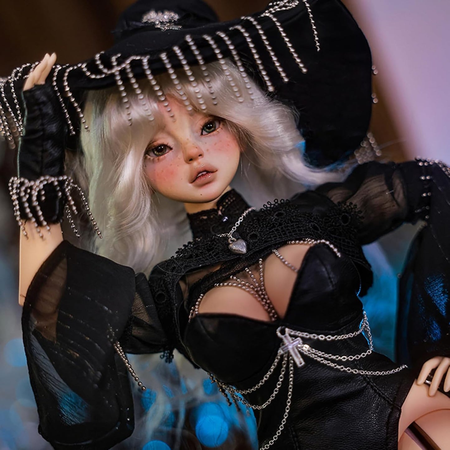 BACALYSO | shuga fairy 1/4 スケール 球体関節人形 女 Lilith 魔女 魔法使い BJDドール 可動 フィギュア 身長41CM メイク済み 仮装でき 可愛い 樹脂 服セット