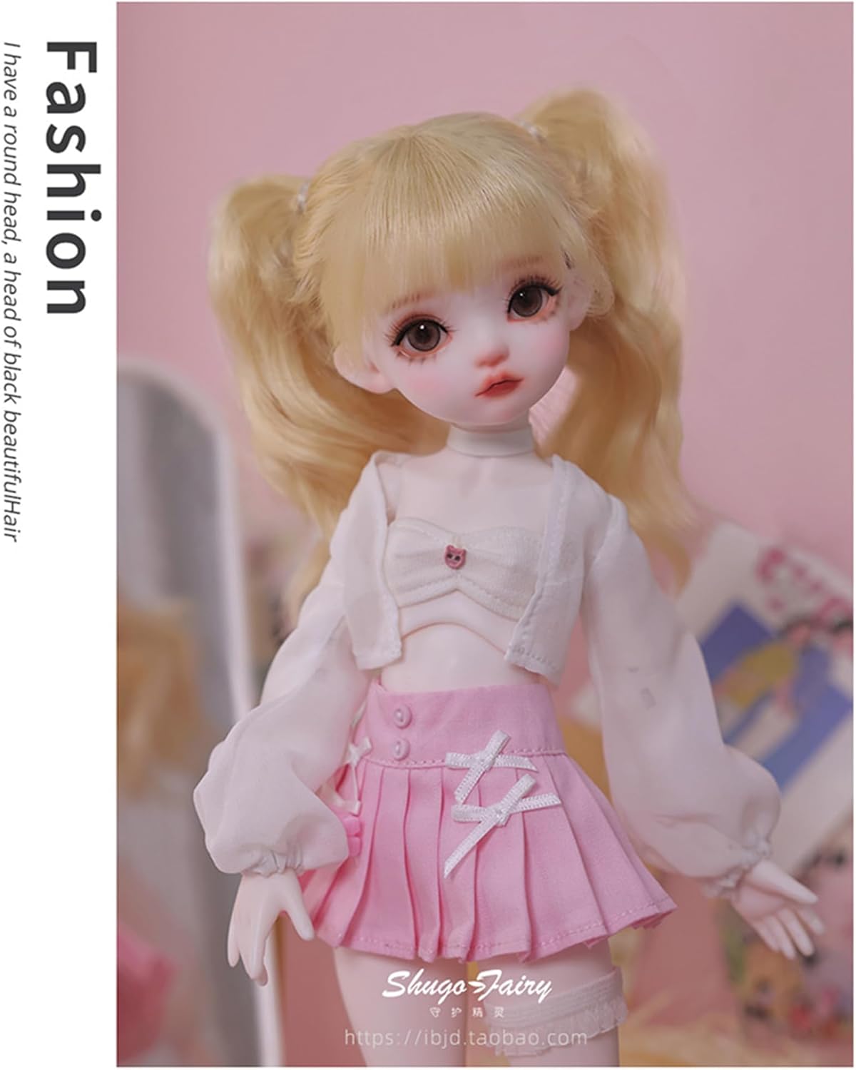 shuga fairy 1/6 スケール 球体関節人形 女 Jin 金髪少女 学園 BJDドール 塗装済み 可動 フィギュア 身長30CM メイク済み 仮装でき 樹脂