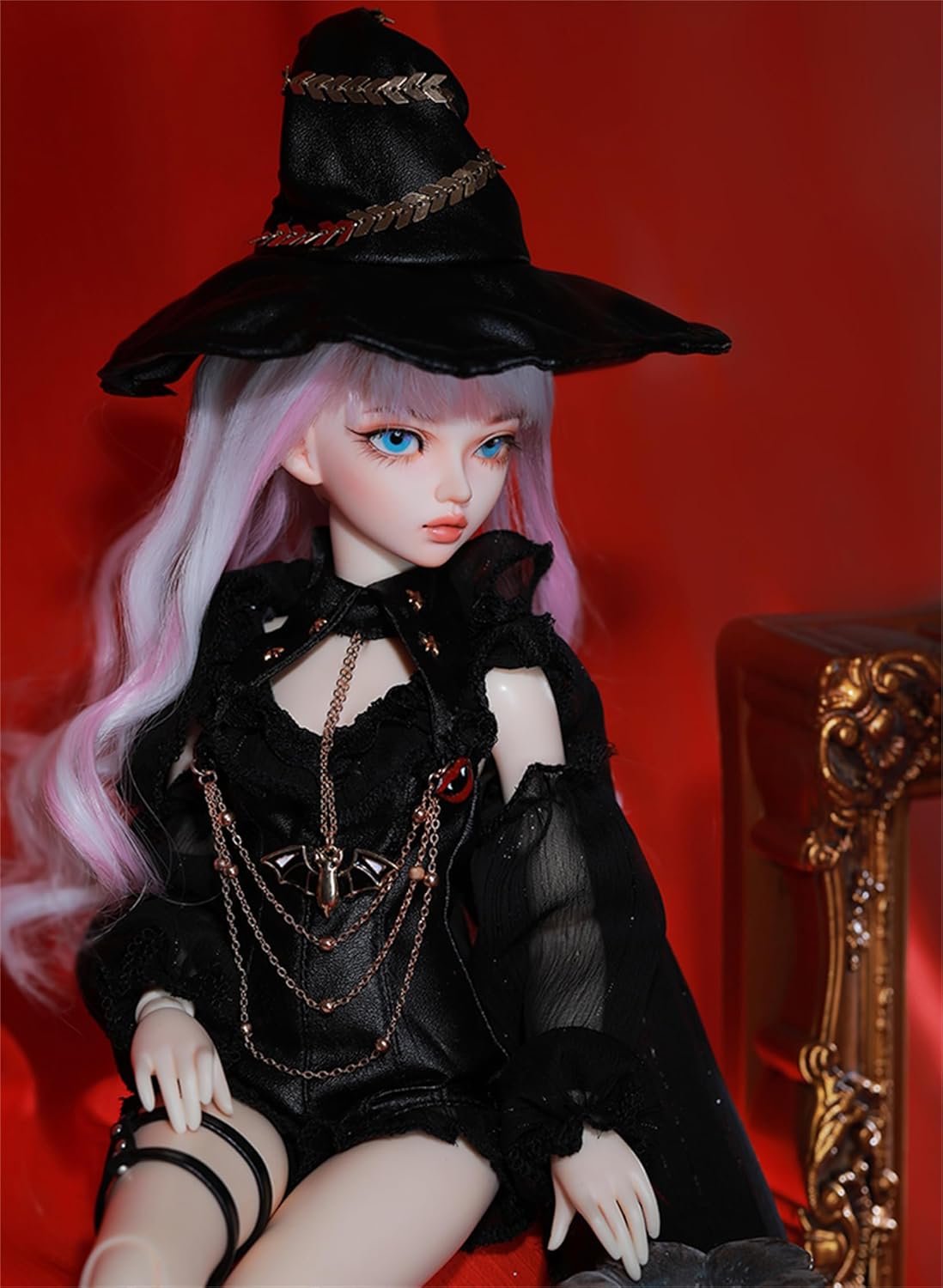 shuga fairy 1/4 スケール 球体関節人形 女 Aurola ハロウィン魔法少女 BJDドール 塗装済み 可動 フィギュア 身長41CM メイク済み 樹脂 洋服セット