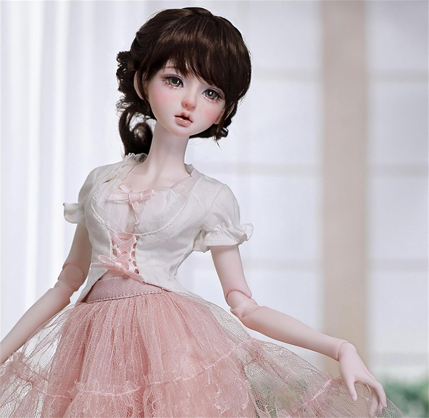 BACALYSO | shuga fairy 1/4 スケール 球体関節人形 女 星 バレリーナ 少女 BJDドール 可動 フィギュア 身長44CM メイク済み 仮装でき プリンセス ドレス 可愛い 樹脂 洋服セット プレゼント (素体(化粧済み))