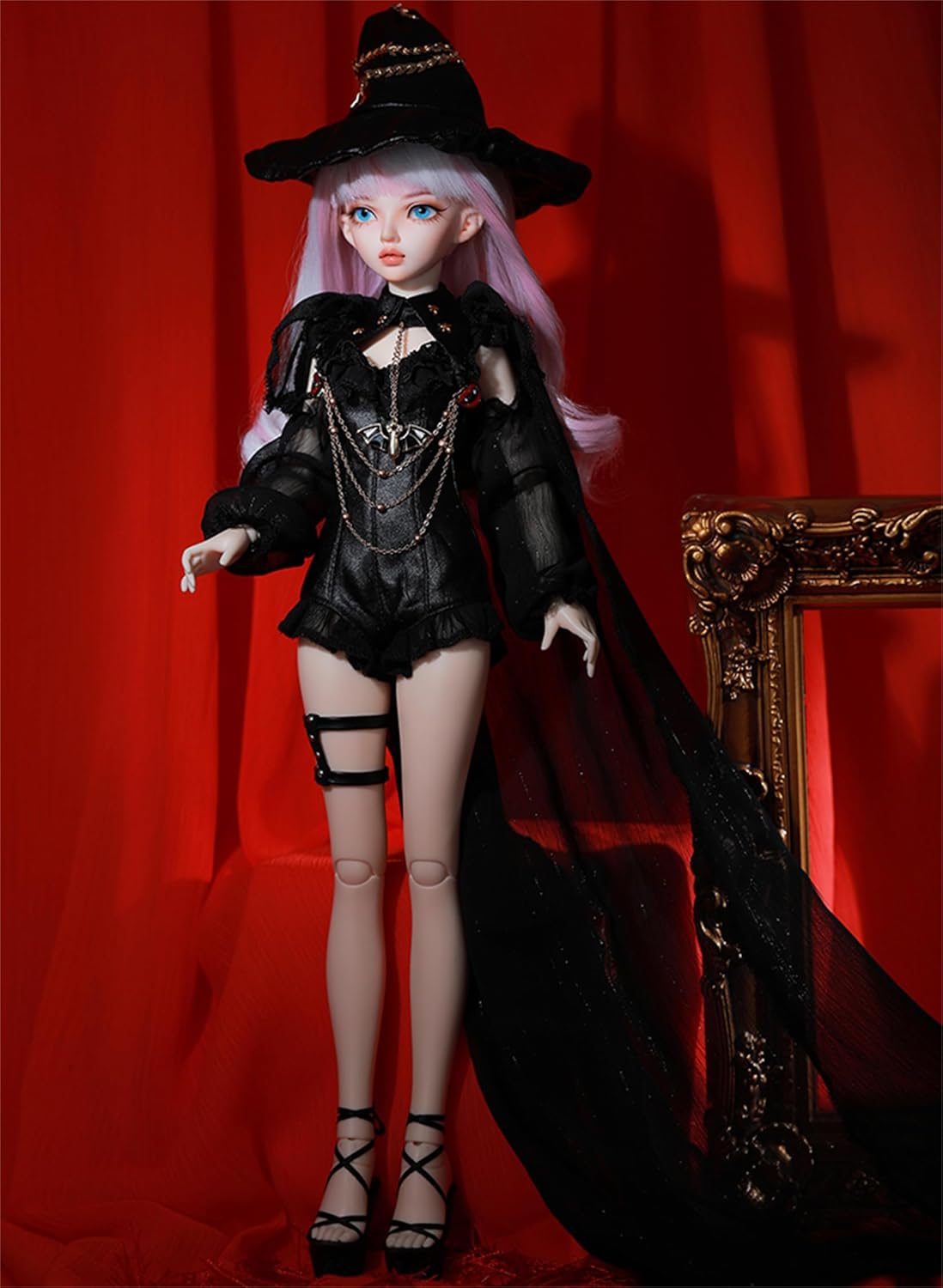 shuga fairy 1/4 スケール 球体関節人形 女 Aurola ハロウィン魔法少女 BJDドール 塗装済み 可動 フィギュア 身長41CM メイク済み 樹脂 洋服セット
