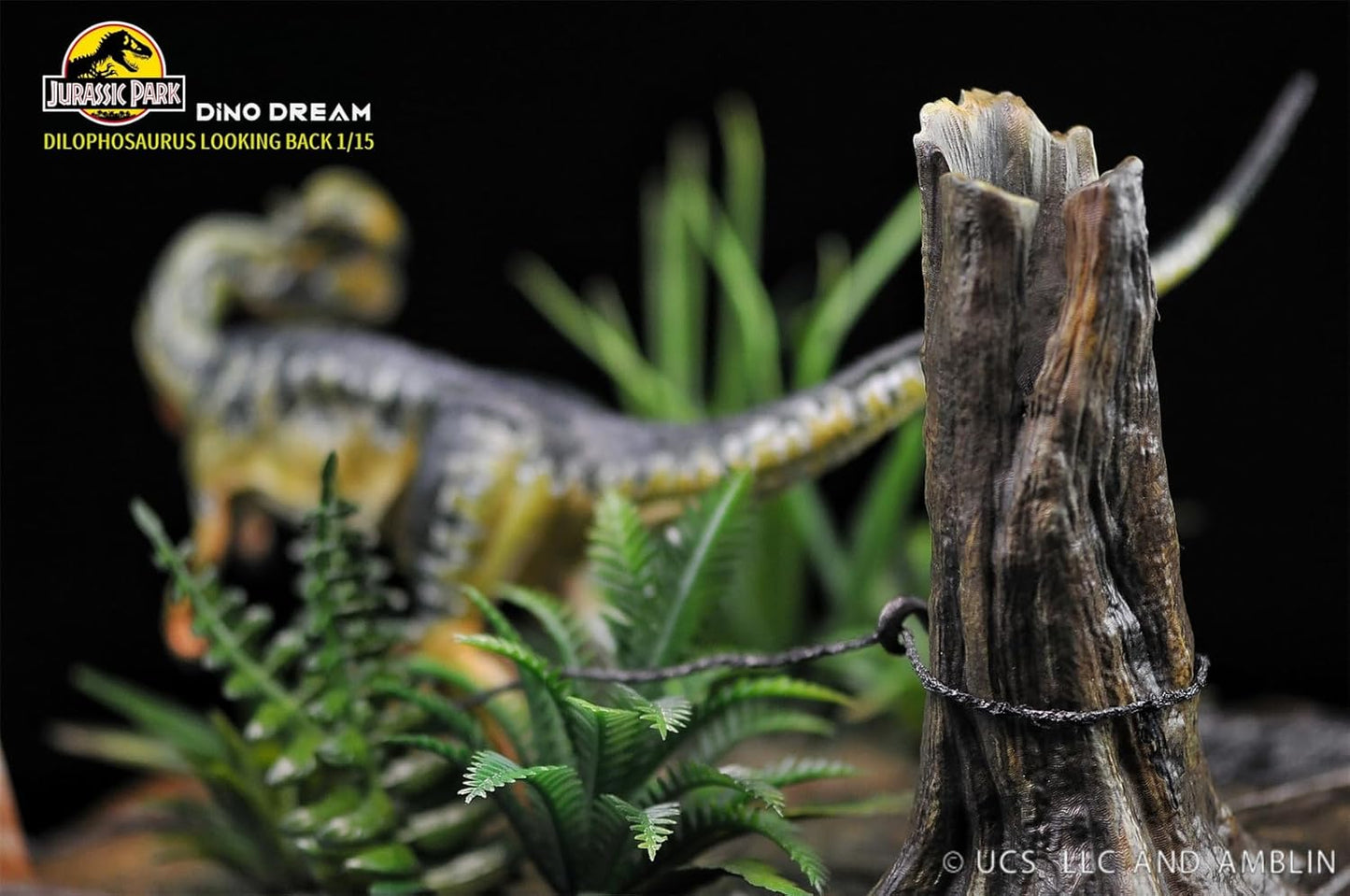 DINO DREAM 1/15 サイズ ディロフォサウルス ジュラ紀 肉食 獣脚類恐竜 18cm級 オス メス リアル フィギュア 樹脂 プラモデル 大人のおもちゃ 模型 シーン 情景セット プレゼント プレミアム オリジナル スタチュー 塗装済 完成品 置物 台座付き (閉じる)
