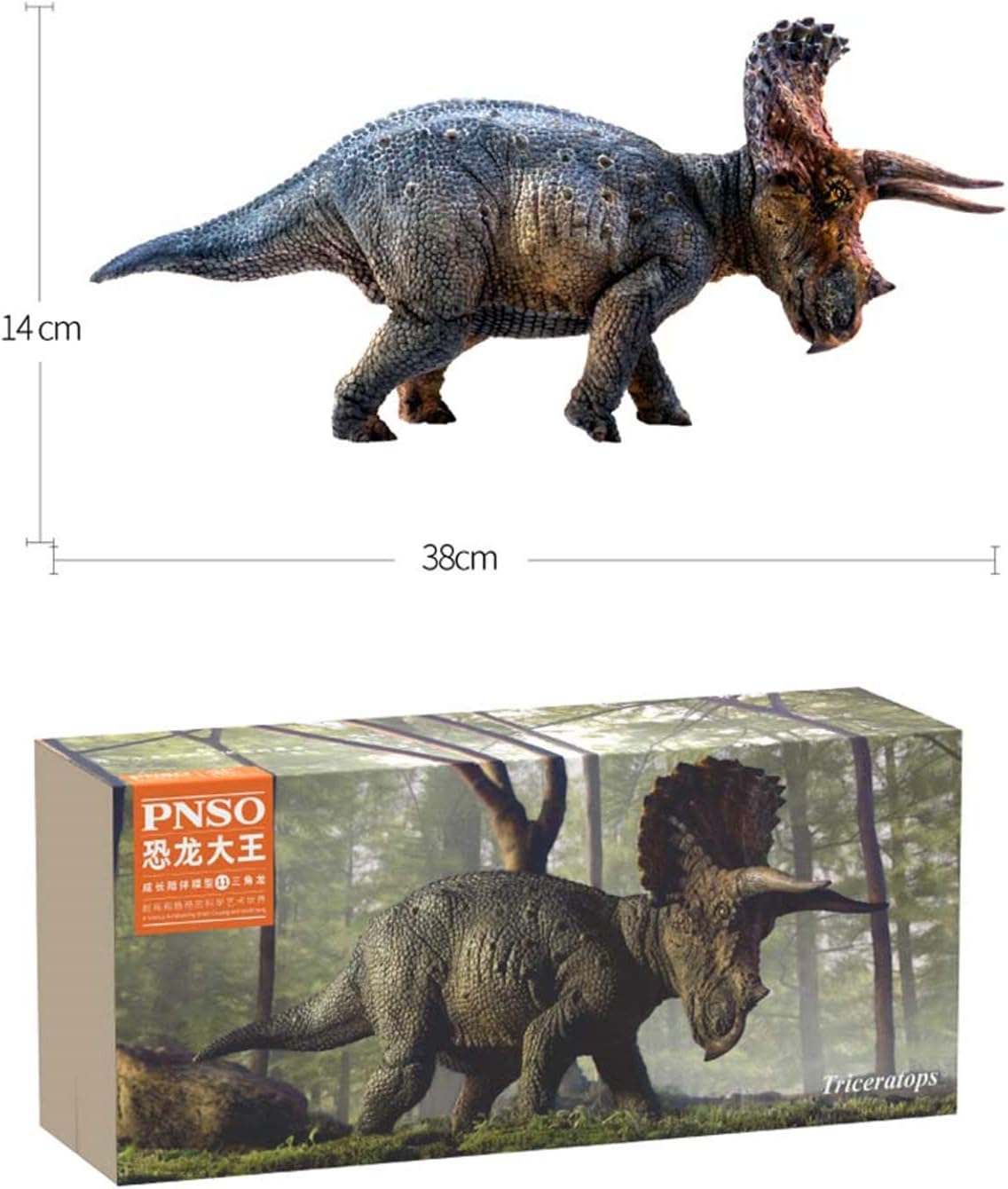 PNSO トリケラトプス 大きい 三角龍 恐竜 動物 フィギュア PVC プラモデル 大人 おもちゃ 模型 38cm級