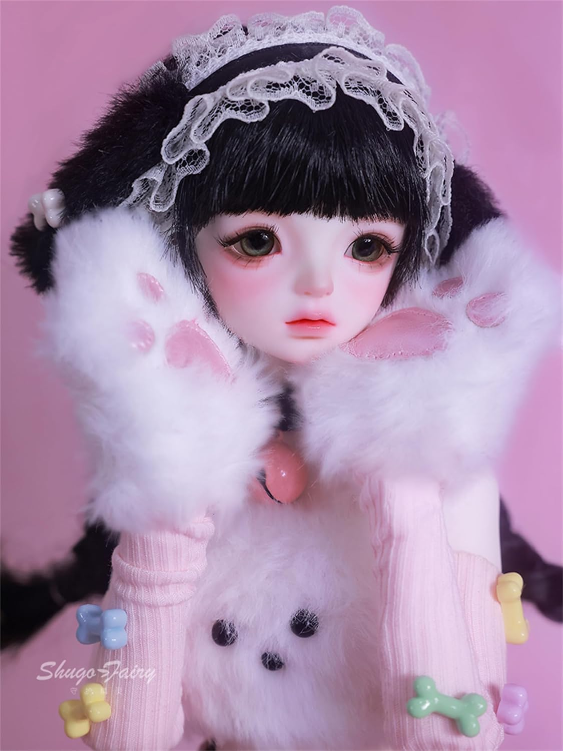 BACALYSO | shuga fairy 1/4 スケール 球体関節人形 女 猫少女 center ステージ BJDドール 可動 フィギュア 身長43.5CM メイク済み 仮装でき プリンセス風 可愛い 樹脂 洋服セット 誕生日プレゼント