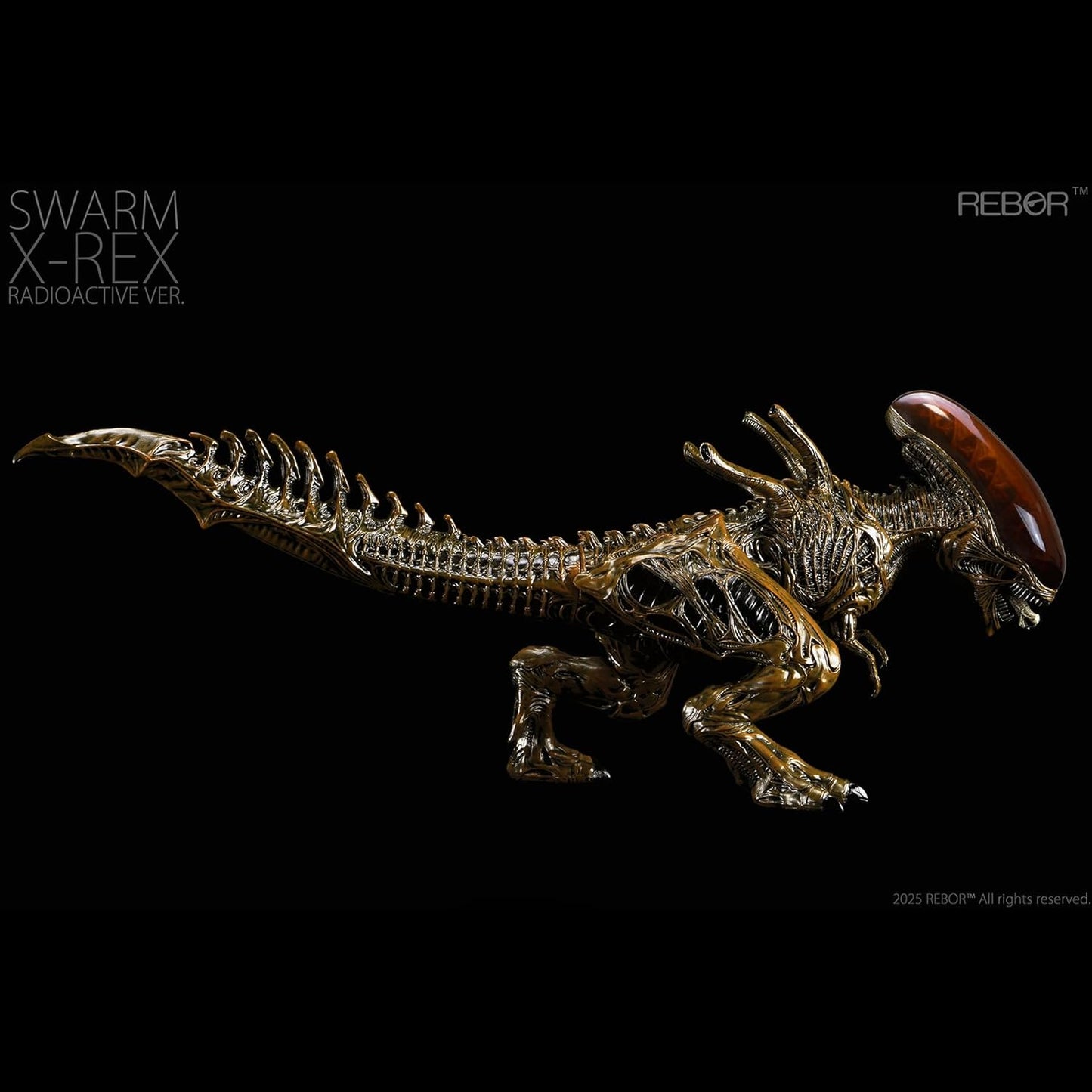 REBOR 1/35 Size Swarm X-REX T-REX T-REX Plastic Model Large Dinosaur Realistic PVC Adult Toy Animal Model 16.9 inches (43 cm) Grade Original Painted Finished Product (Red)