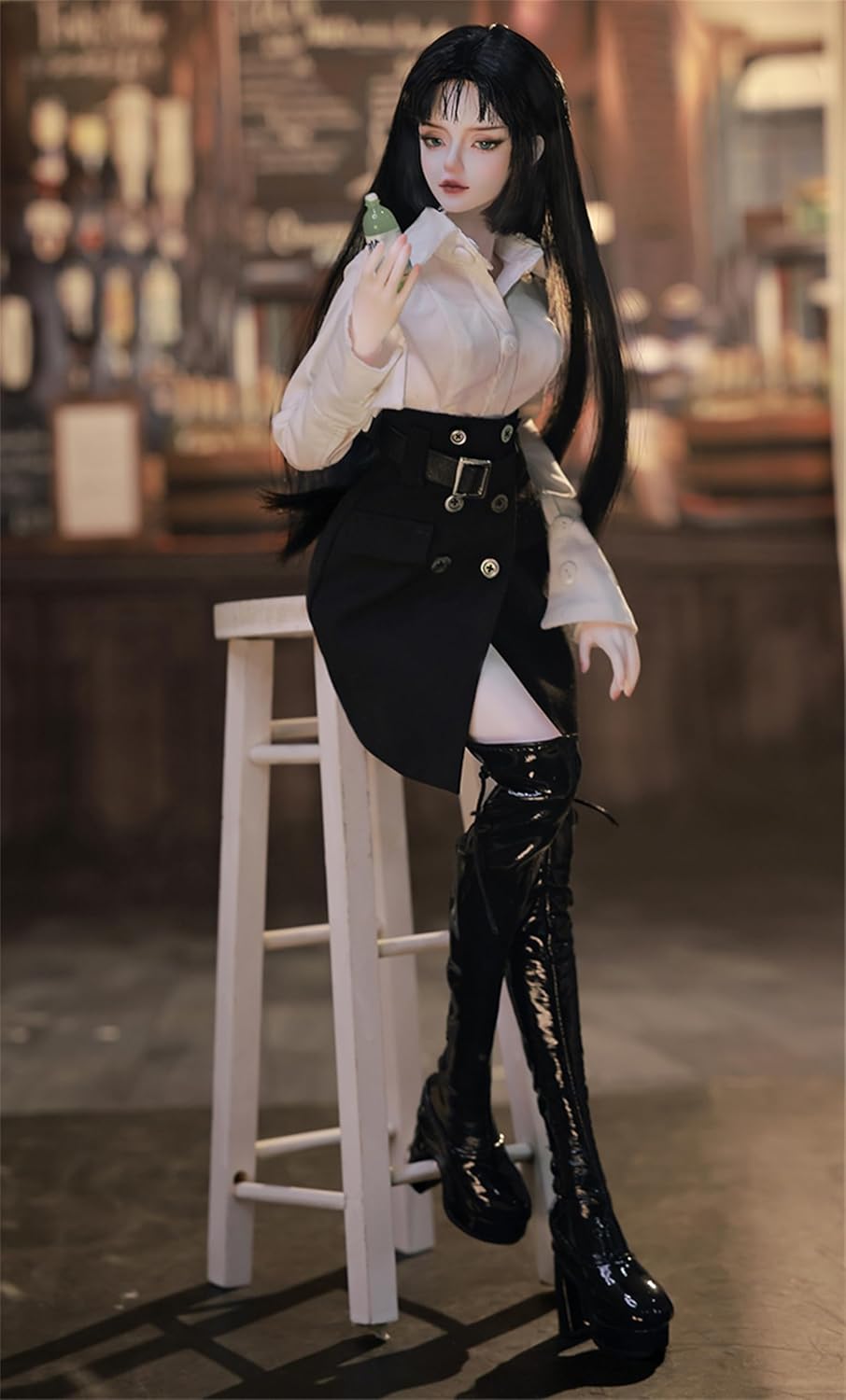 BACALYSO | shuga fairy 1/4 スケール 球体関節人形 女 Anubis 貴族少女 BJDドール 可動 フィギュア 身長44CM メイク済み 仮装でき プリンセス ドレス 可愛い 樹脂 洋服セット 誕生日 プレゼント (素体(化粧済み))