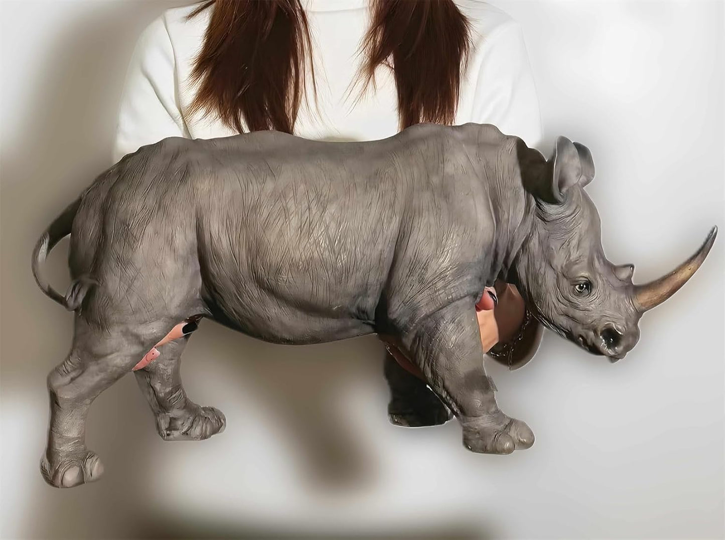 サイ フィギュア 56CM級 樹脂 奇蹄目 サイ科 動物 可愛い リアル プラモデル おもちゃ 模型 置物