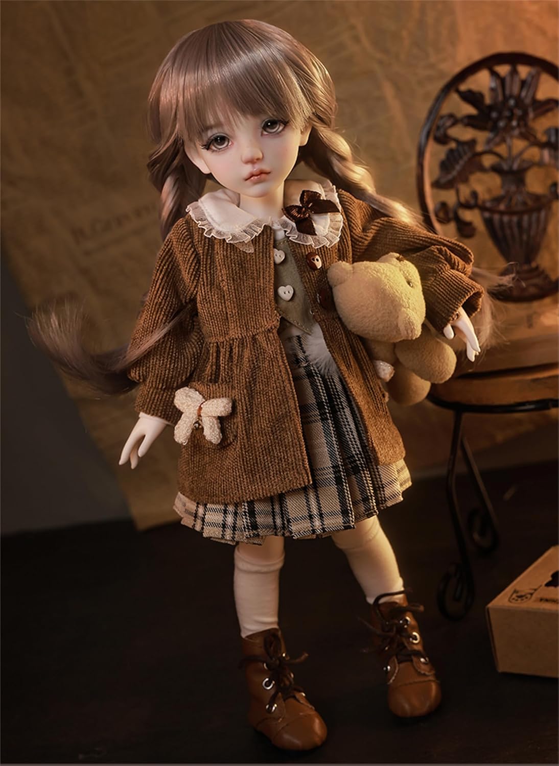 BACALYSO | shuga fairy 1/6 スケール 球体関節人形 女 秋のキャンパス 制服 元気 BJDドール 可動 フィギュア 身長27.5CM メイク済み 仮装でき 可愛い 樹脂 服セット (服セット)