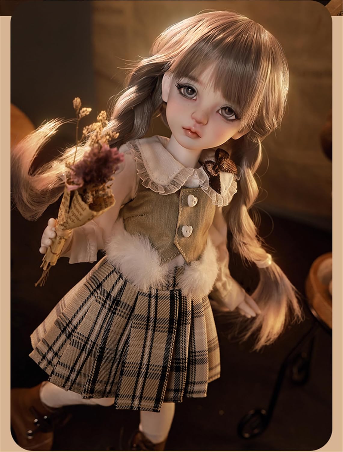 BACALYSO | shuga fairy 1/6 スケール 球体関節人形 女 秋のキャンパス 制服 元気 BJDドール 可動 フィギュア 身長27.5CM メイク済み 仮装でき 可愛い 樹脂 服セット (服セット)