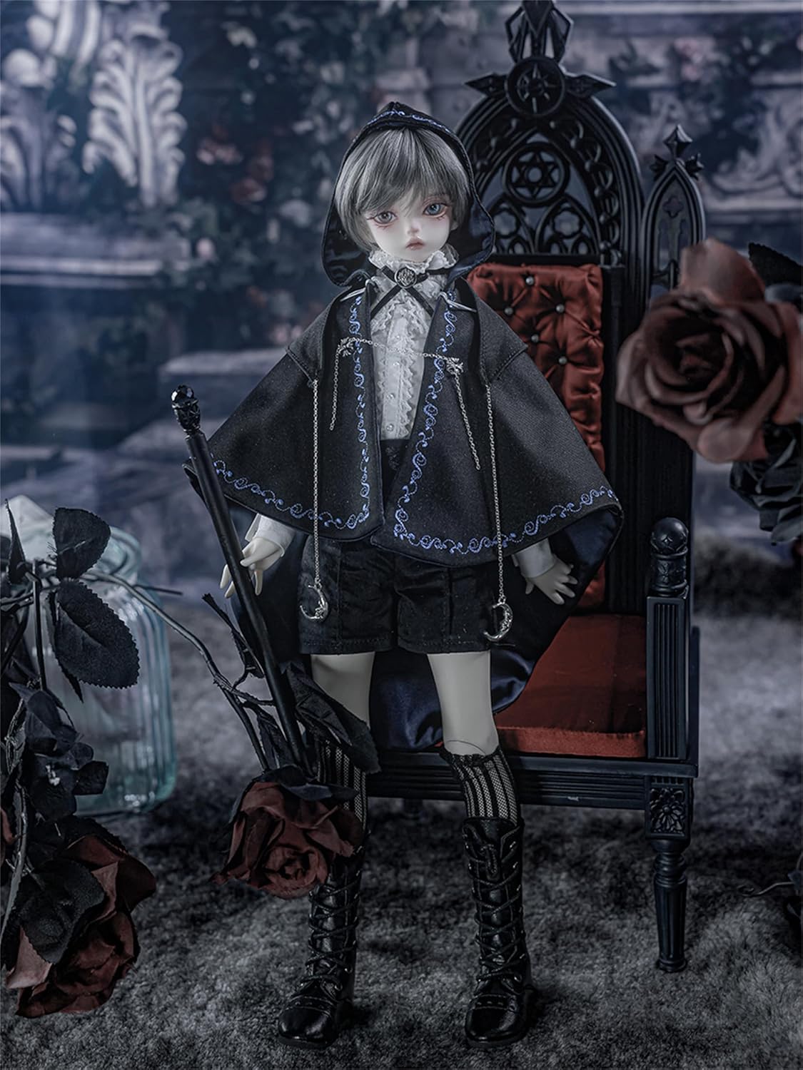 shuga fairy 1/4 スケール 球体関節人形 男 PEGA イギリス風 ゴシック BJDドール 塗装済み 可動 フィギュア 身長41.5CM メイク済み 樹脂 洋服セット