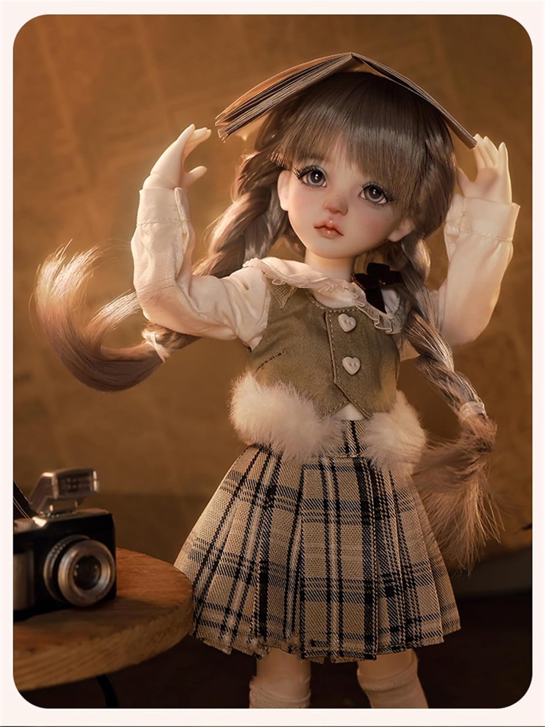 BACALYSO | shuga fairy 1/6 スケール 球体関節人形 女 秋のキャンパス 制服 元気 BJDドール 可動 フィギュア 身長27.5CM メイク済み 仮装でき 可愛い 樹脂 服セット (服セット)