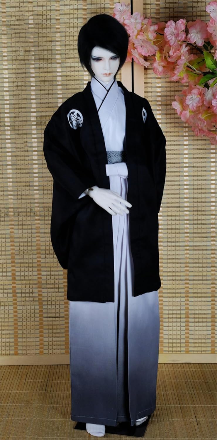 蘭亭集夢 1/3 1/4 1/6 スケール BJD 人形服 和風 紗 羽織 男性 紋付羽織袴 墨悠 着物 正装 男の子 6点セット 振袖 和柄 ドール 人形服 着せ替え 服セット