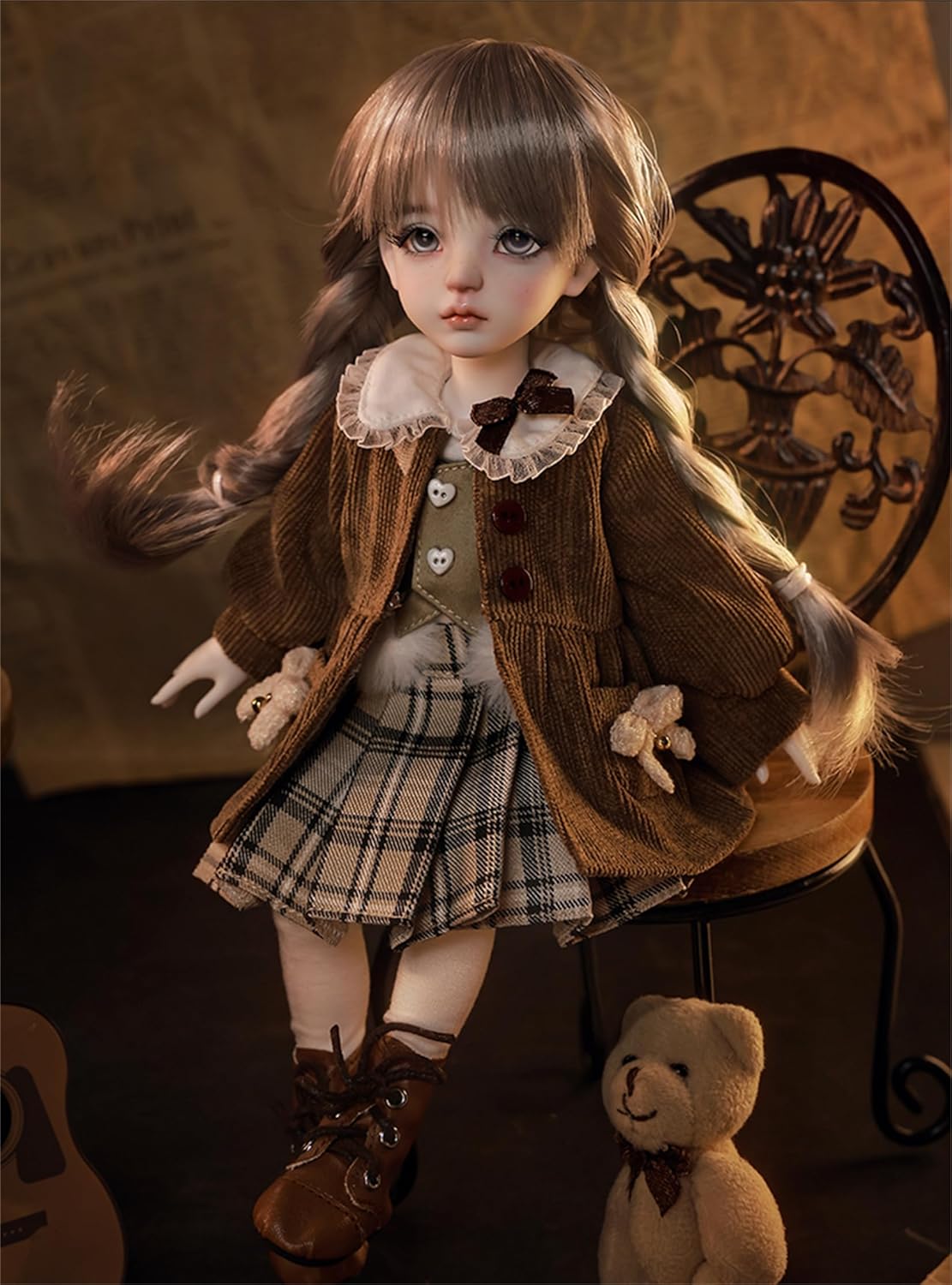 BACALYSO | shuga fairy 1/6 スケール 球体関節人形 女 秋のキャンパス 制服 元気 BJDドール 可動 フィギュア 身長27.5CM メイク済み 仮装でき 可愛い 樹脂 服セット (服セット)