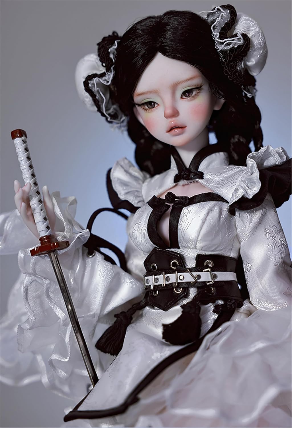 BACALYSO | shuga fairy 1/4 スケール 球体関節人形 女 蝶 中華娘 メイド服 スカート 少女 BJDドール 可動 フィギュア 身長44CM メイク済み プリンセス ドレス 可愛い 樹脂 洋服セットプレゼント (素体(化粧済み))