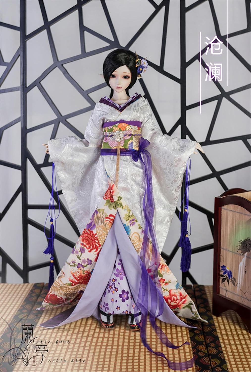 蘭亭集夢 1/3 1/4 1/6 スケール BJD 人形服 花魁 花嫁 滄瀾 女の子 着物 晴れ着 9点セット 振袖 着物 和柄 人形服 着せ替え 服 仮装 服セット