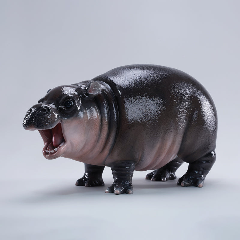 JXK カバ Plus 幼年期 可愛い 哺乳綱 偶蹄目 動物 リアル フィギュア 樹脂 プラモデル プレミアム 模型 35cm級 動物好き 置物