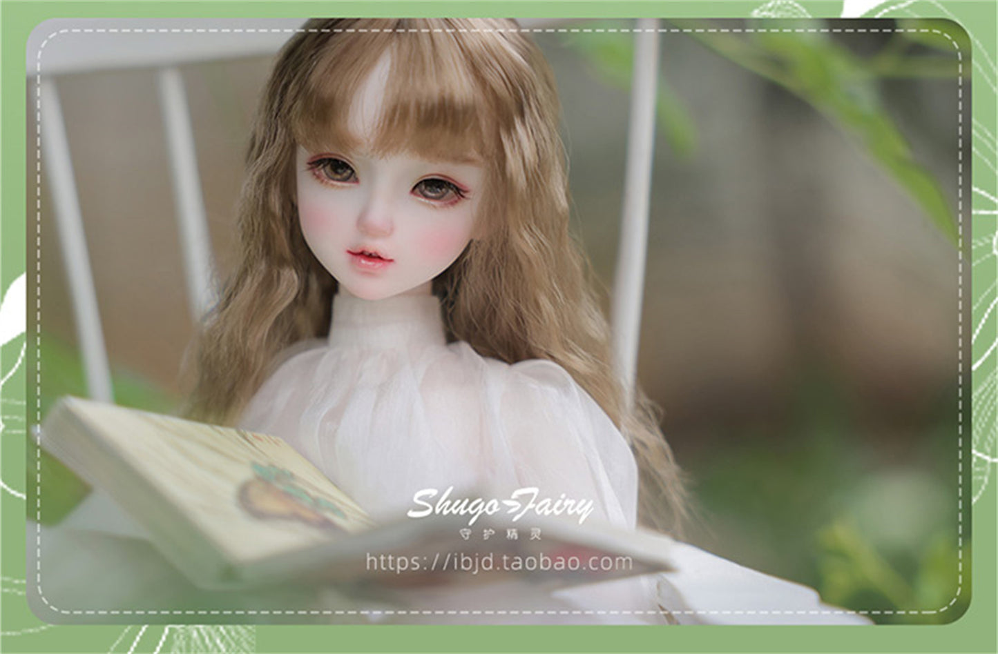 shuga fairy 1/4 スケール 球体関節人形 女 Bariy ワイトスカート BJDドール 塗装済み 可動 フィギュア 身長44CM メイク済み 仮装でき 樹脂