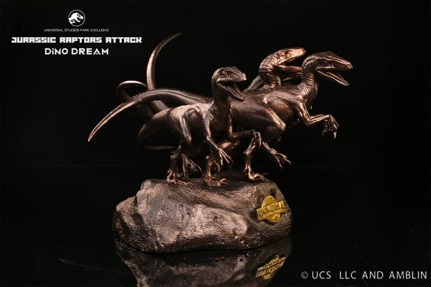 DINO DREAM 1/15 サイズ ヴェロキラプトル 小型肉食恐竜 白亜紀 ドロマエオサウルス科  恐竜 22cm級 フィギュア 樹脂 プラモデル 模型 シーン 情景セット 塗装済 台座付き