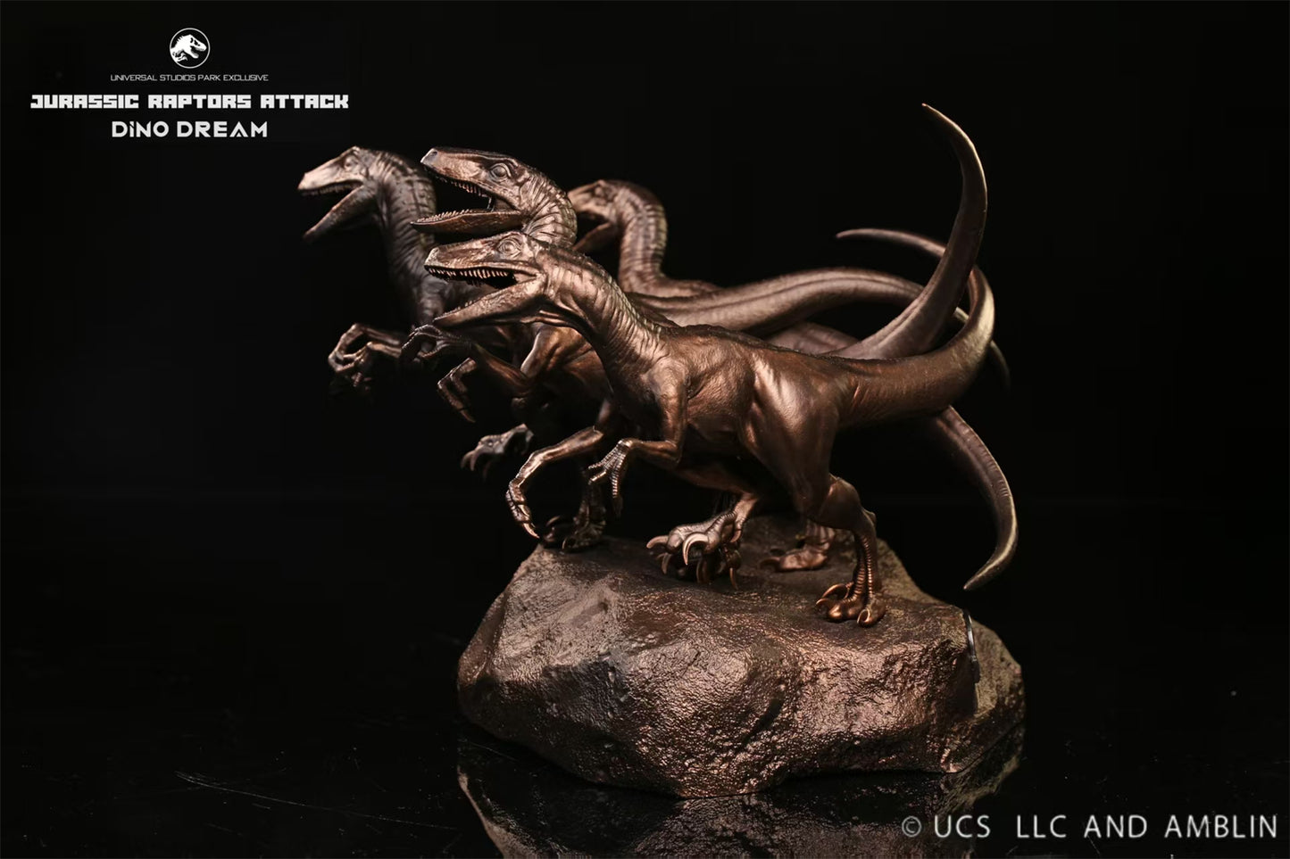 DINO DREAM 1/15 サイズ ヴェロキラプトル 小型肉食恐竜 白亜紀 ドロマエオサウルス科  恐竜 22cm級 フィギュア 樹脂 プラモデル 模型 シーン 情景セット 塗装済 台座付き
