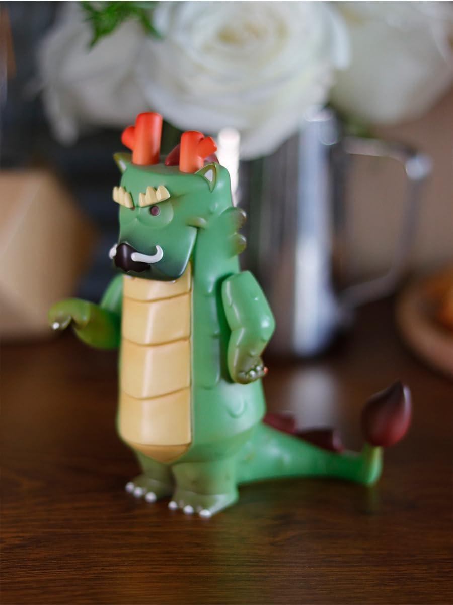 龍 フィギュア 13CM級 りゅう グリーン 樹脂 塗装済 可愛い リアル 完成品 動物 プラモデル おもちゃ 模型 動物好き