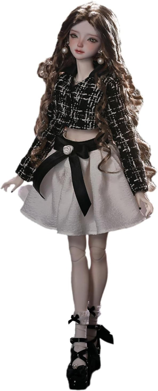 BACALYSO | shuga fairy 1/4 スケール 球体関節人形 女 お嬢う様 BJDドール 可動 フィギュア 身長44CM メイク済み 仮装でき プリンセス ドレス 可愛い 樹脂 洋服セット プレゼント (服セット)