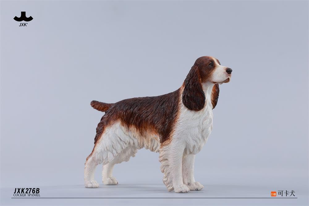 JXK イングリッシュ・コッカー・スパニエル 可愛い 犬 動物 リアル フィギュア 樹脂 プラモデル プレミアム 模型 14.5cm級 動物好き 置物 (JXK276A)