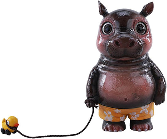 JXK カバと夏の物語 カバ 幼年期 可愛い 哺乳綱 偶蹄目 動物 リアル フィギュア 樹脂 プラモデル プレミアム 模型 11cm級 動物好き 置物