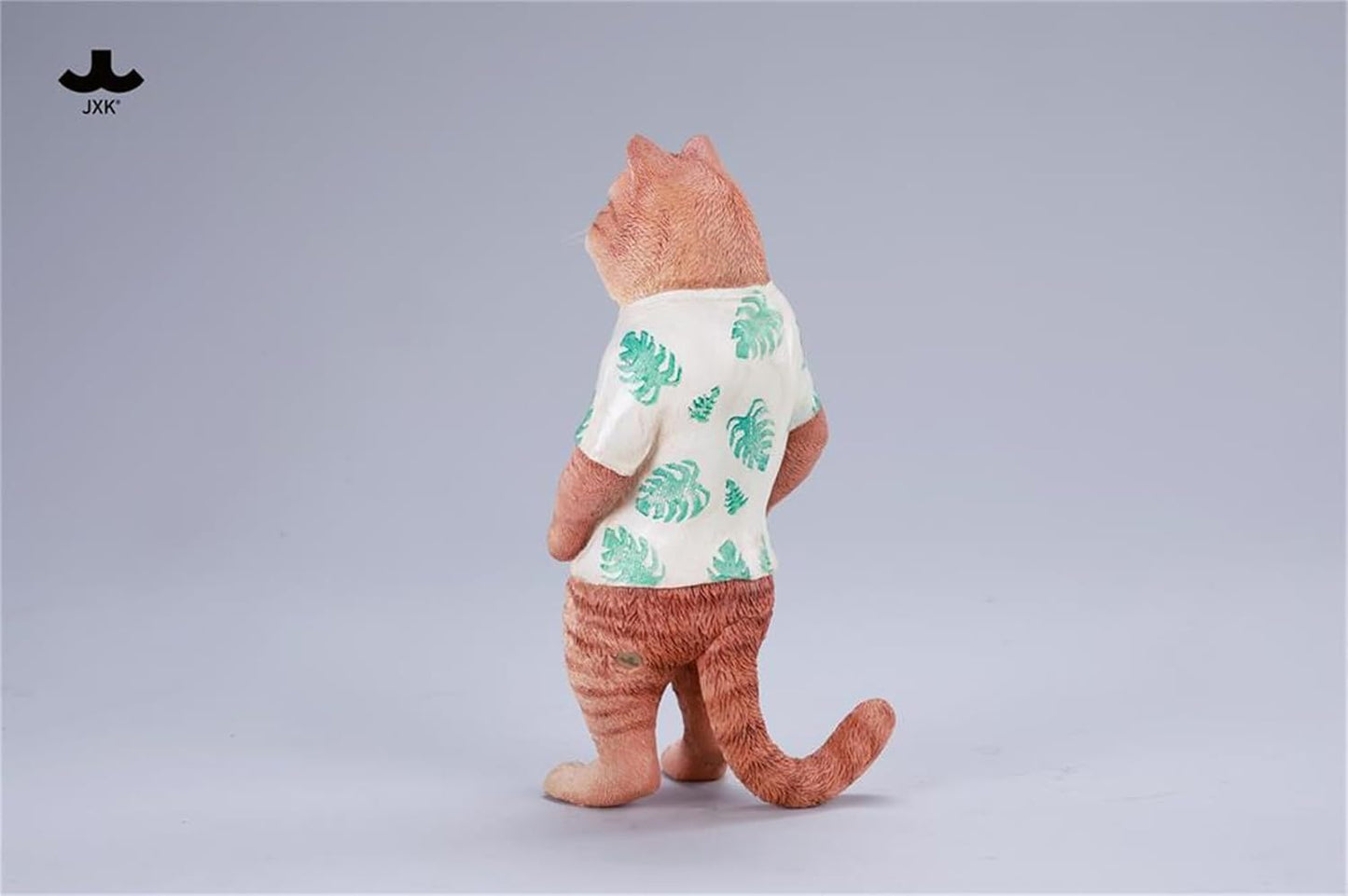 JXK 猫 フルーツ屋さんのニャン店長 可愛い ネコ 動物 リアル フィギュア 樹脂 プラモデル 模型 15cm級 完成品 ネコ好き 置物 (JXK-AI09A)