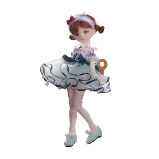 BACALYSO | shuga fairy 1/6 スケール 球体関節人形 女 バレエ 幼女 BJDドール 可動 フィギュア 身長28CM メイク済み 仮装でき プリンセス ドレス 可愛い 樹脂 洋服セット 誕生日 プレゼント (素体（化粧済み）)