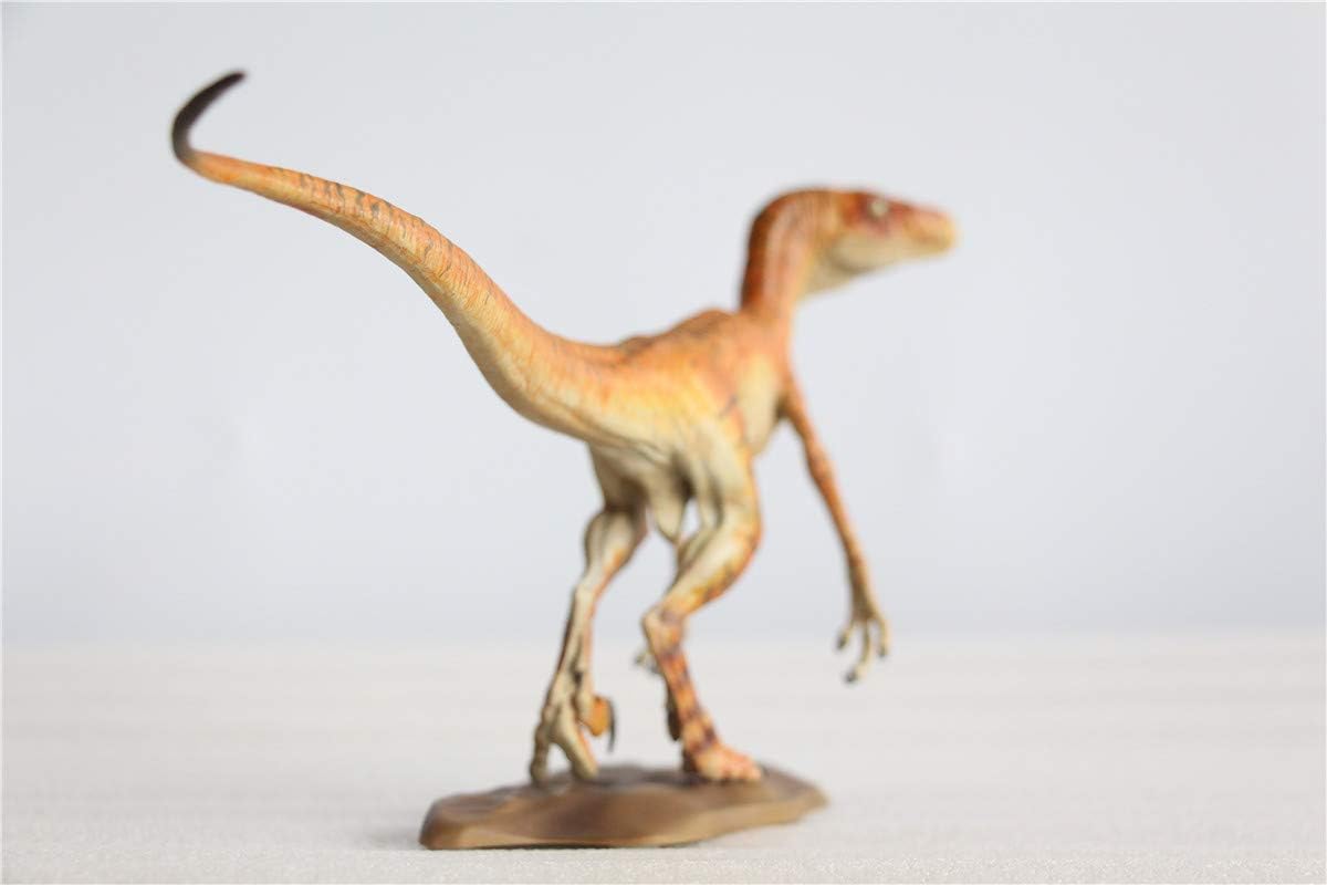 DINO DREAM 1/15 サイズ ヴェロキラプトル 恐竜 小型 肉食 リアル フィギュア PVC プラモデル 大人のおもちゃ 模型 プレゼント プレミアム 24cm級 オリジナル スタチュー 塗装済 完成品 置物 3色 台座付き (ヒョウ)