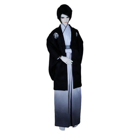 BACALYSO | 蘭亭集夢 1/3 1/4 1/6 スケール BJD 球体関節人形 服 和風 紗 羽織 男性 紋付羽織袴 墨悠 着物 正装 男の子 6点セット 振袖 和柄 花柄 可愛い ドール 人形服 着せ替え 仮装 服セット (1/3 スケール)