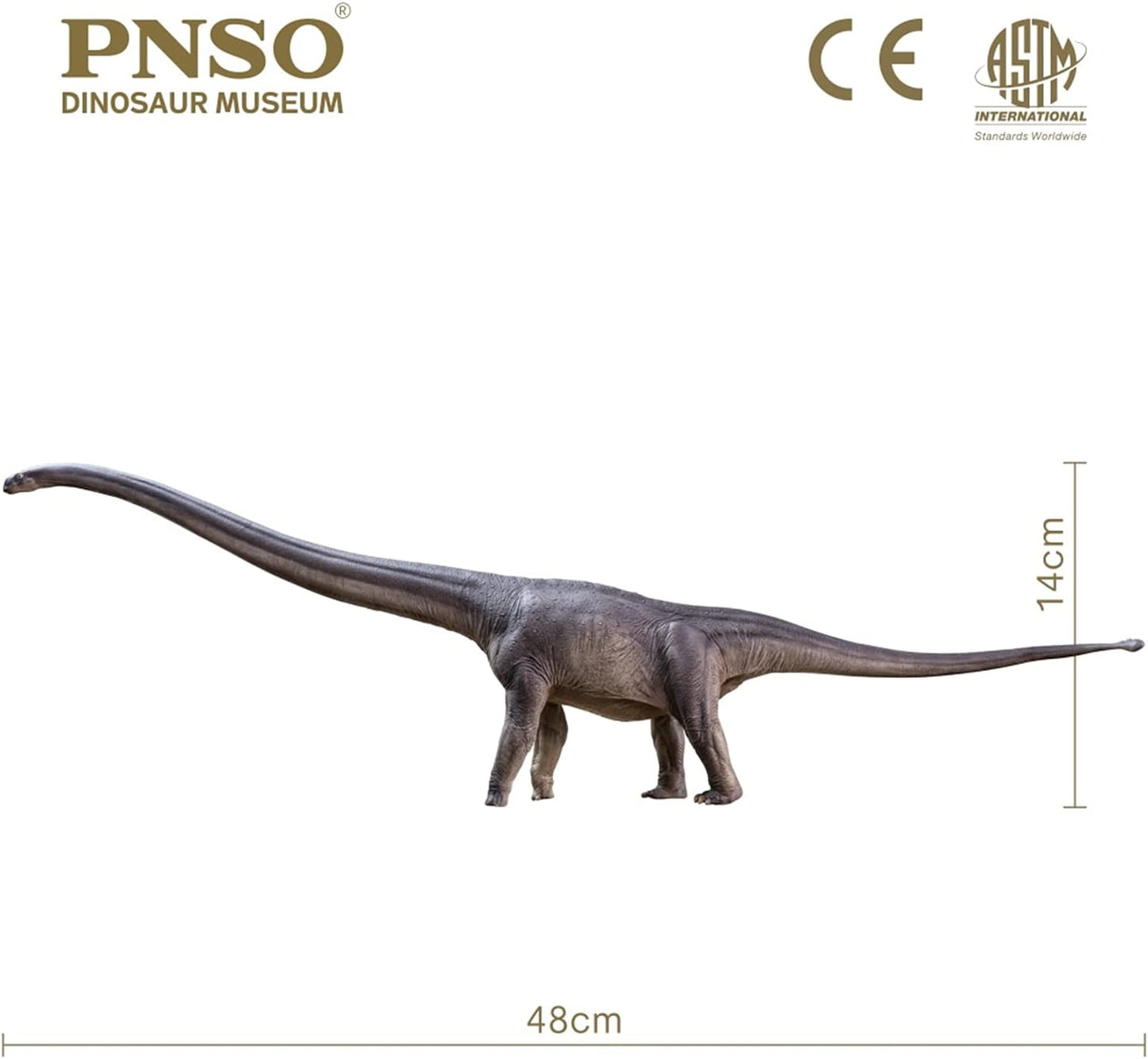 PNSO 恐竜博物館 1/45 サイズ マメンチサウルス 恐竜 フィギュア プラモデル おもちゃ 模型 PVC 48cm級