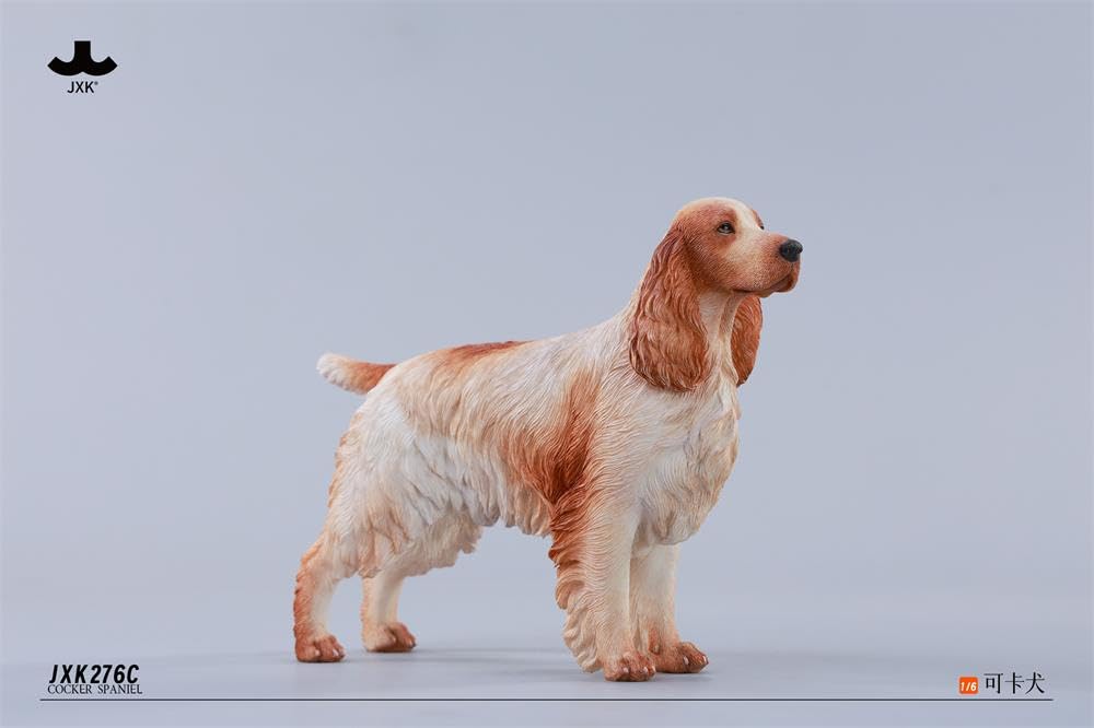 JXK イングリッシュ・コッカー・スパニエル 可愛い 犬 動物 リアル フィギュア 樹脂 プラモデル プレミアム 模型 14.5cm級 動物好き 置物 (JXK276A)