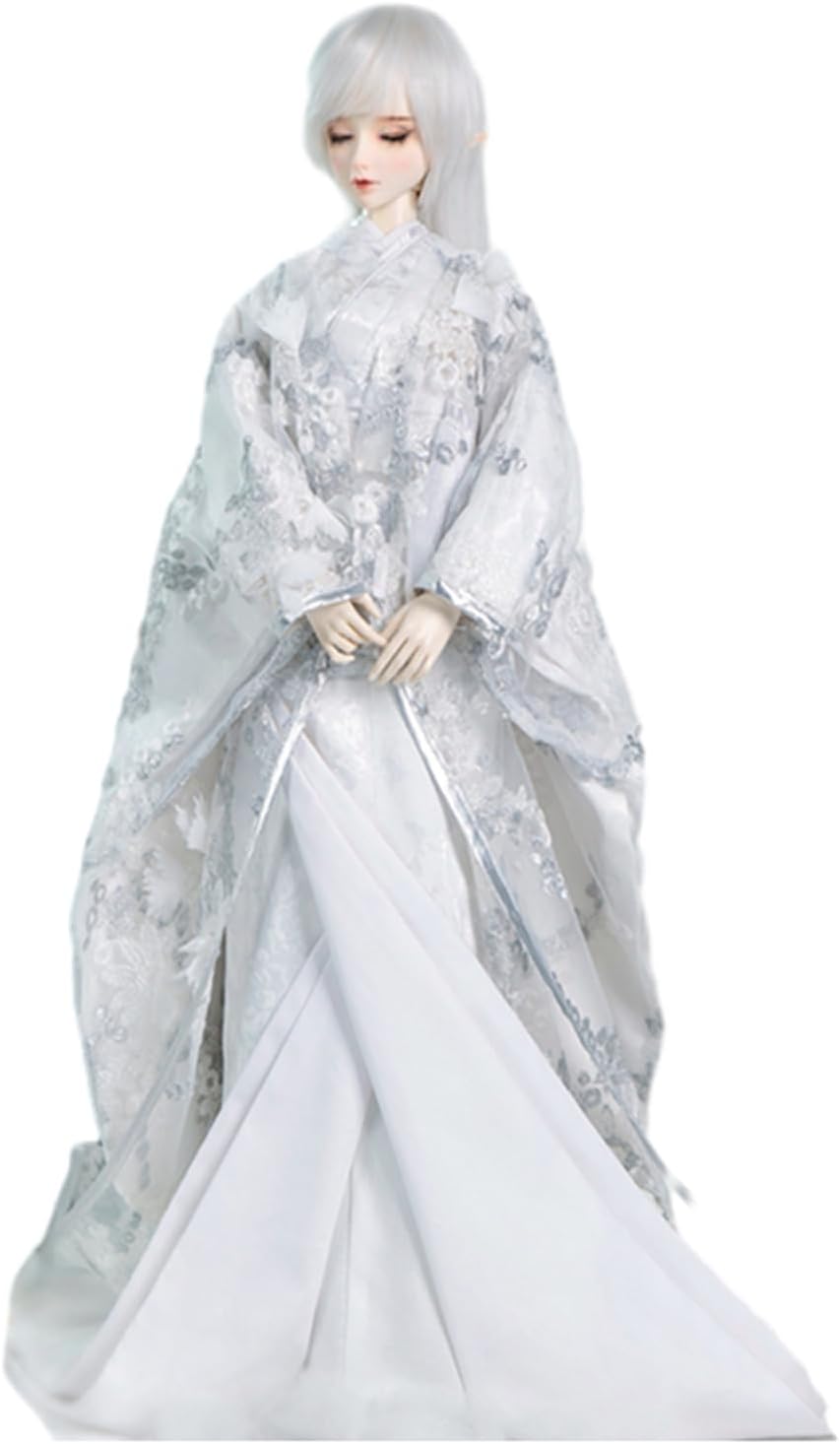 蘭亭集夢 1/3 1/4 スケール BJD 人形服 花魁 立体花柄 花嫁 素裹 女の子 着物 晴れ着 10点セット 振袖 和柄 人形服 着せ替え服 仮装 服セット