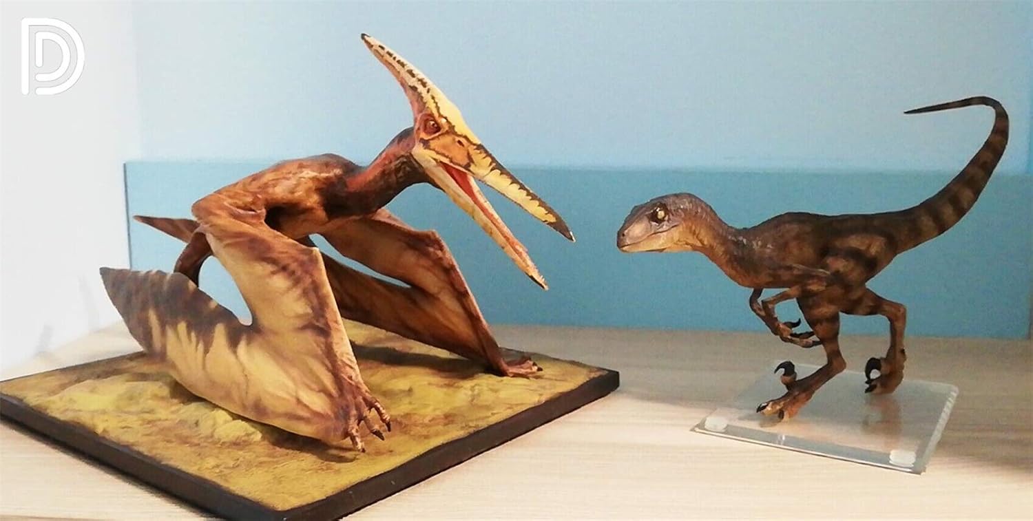 DINO DREAM 1/15 サイズ 翼竜 恐竜 リアル フィギュア PVC プラモデル おもちゃ 模型 プレゼント プレミアム 23cm級 オリジナル スタチュー 塗装済 完成品 置物 台座付き
