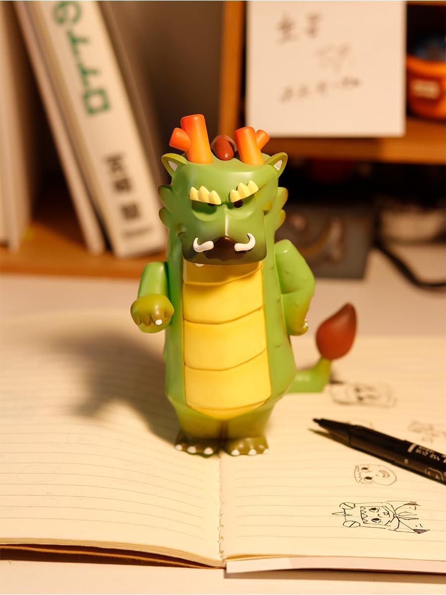 龍 フィギュア 13CM級 りゅう グリーン 樹脂 塗装済 可愛い リアル 完成品 動物 プラモデル おもちゃ 模型 動物好き