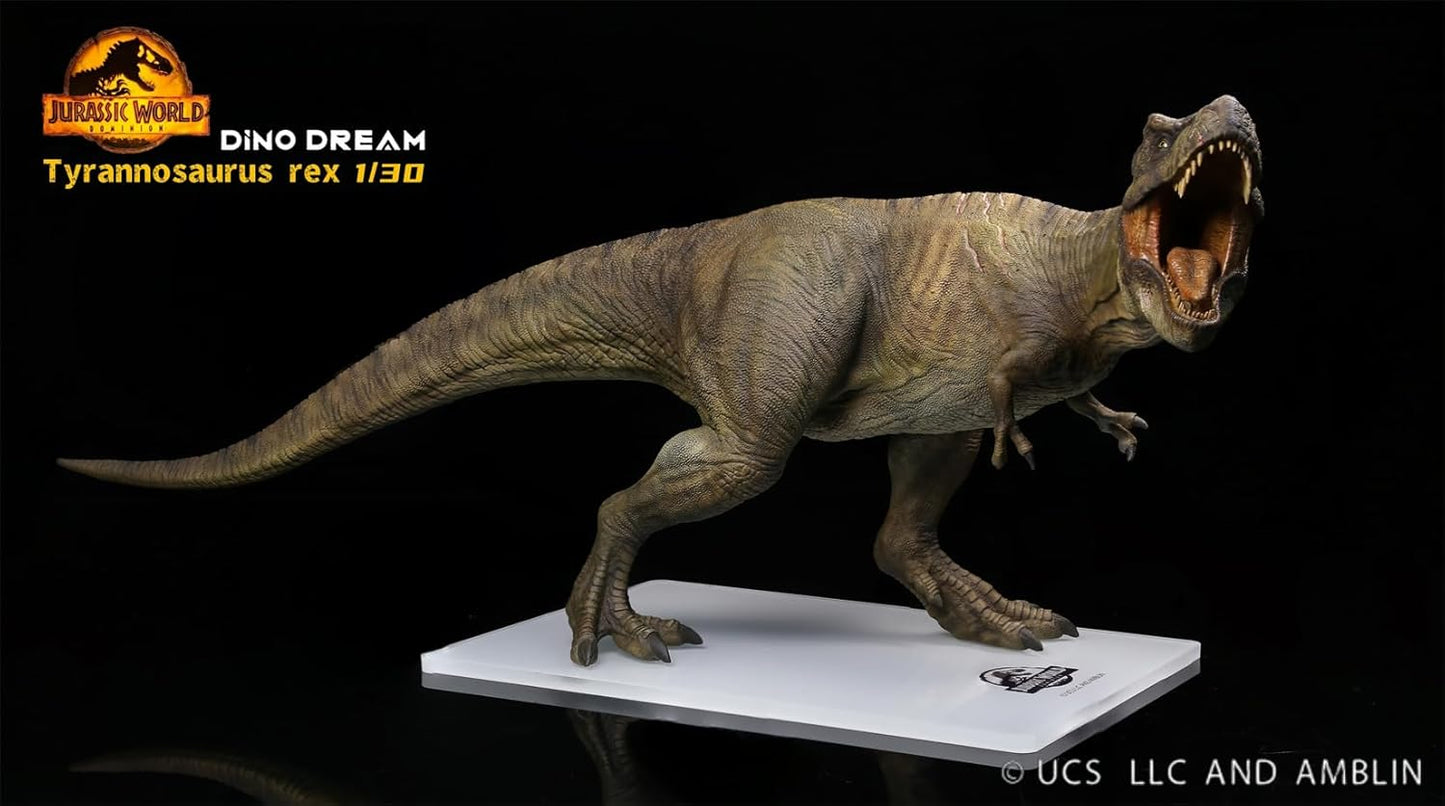 DINO DREAM 限定版 1/30 サイズ ティラノサウルス フィギュア Tレックス Ｔ-REX 40cm級 白亜紀 獣脚類 大きい 肉食 恐竜 台座付け リアル 樹脂 プラモデル 模型 塗装済 置物