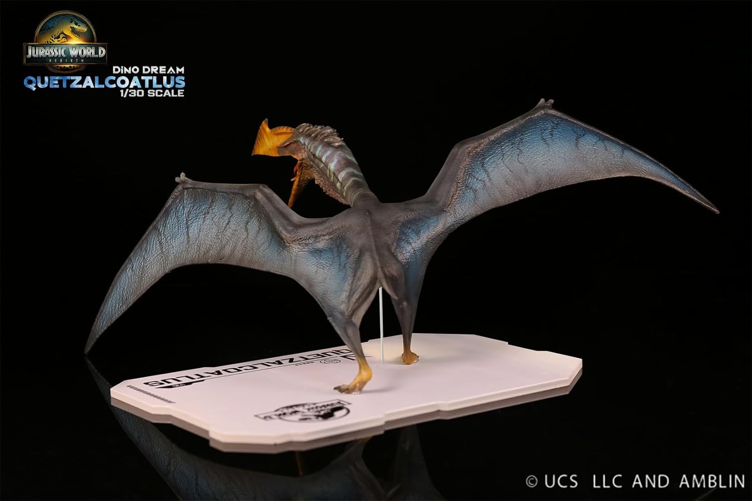 DINO DREAM 1/30 サイズ ケツァルコアトルス アズダルコ科 白亜紀 鳥頸類 恐竜 34cm級 フィギュア 樹脂 プラモデル 模型 シーン 情景セット 塗装済 台座付き
