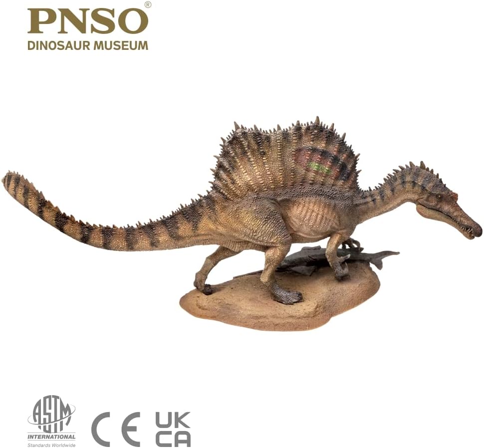 PNSO 恐竜博物館 1/35 サイズ 新塗装 スピノサウルス 恐竜 フィギュア おもちゃ 模型 PVC 49cm級 台座付き