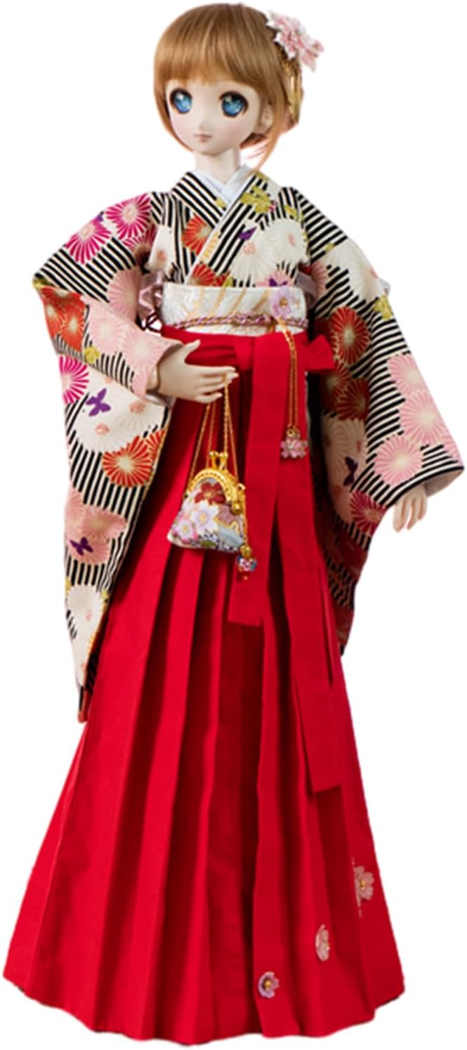 蘭亭集夢 1/3 1/4 1/6 スケール BJD 人形服 菊 卒業着物 千秋 女の子 晴れ着 7点セット 振袖 和柄 花柄 可愛い ドール 人形服 着せ替え服 仮装 服セット