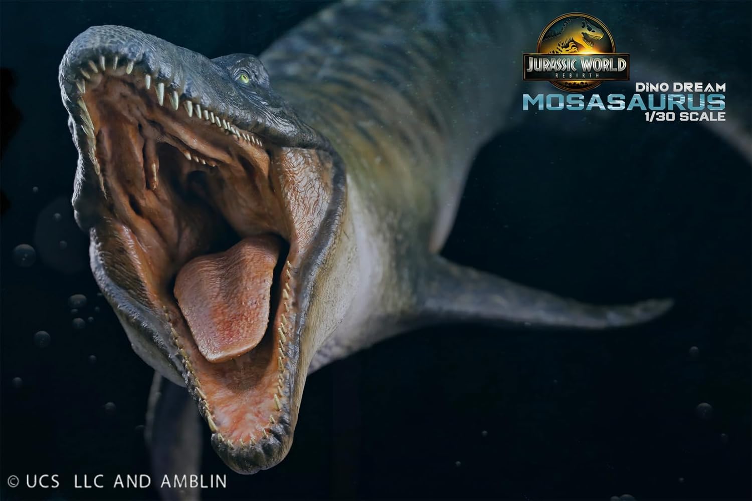 DINO DREAM 1/30 サイズ モササウルス 水生有鱗目 白亜紀 モササウルス科 恐竜 大きい65cm級 フィギュア 樹脂 プラモデル 模型 シーン 情景セット 塗装済 台座付き