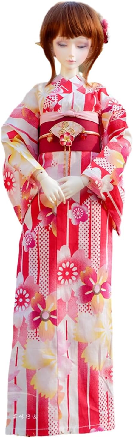 蘭亭集夢 1/3 1/4 1/6 スケール BJD人形服 浴衣 夏の扉 女の子 着物 晴れ着 7点セット 和柄 ドール 人形服 着せ替 服 仮装 服セット