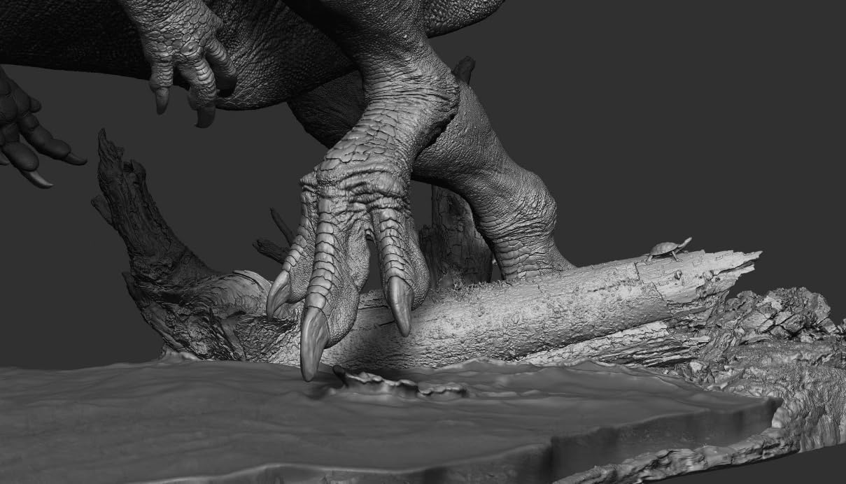 SHOWANNA 1/35ケラトサウルス ケラトサウルス科 18.5CM 獣脚類 ジュラ紀 恐竜 リアル フィギュア 情景セット 樹脂 プラモデル 模型 スタチュー 台座付き [並行輸入品]
