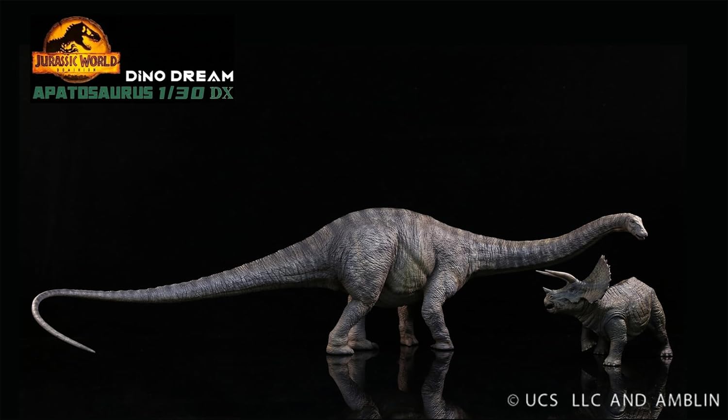DINO DREAM 1/30 サイズ アパトサウルス ジュラ紀 ディプロドクス科 竜盤目 植物食 恐竜 68.5cm級 フィギュア 樹脂 プラモデル 模型 シーン 情景セット 塗装済 台座付き