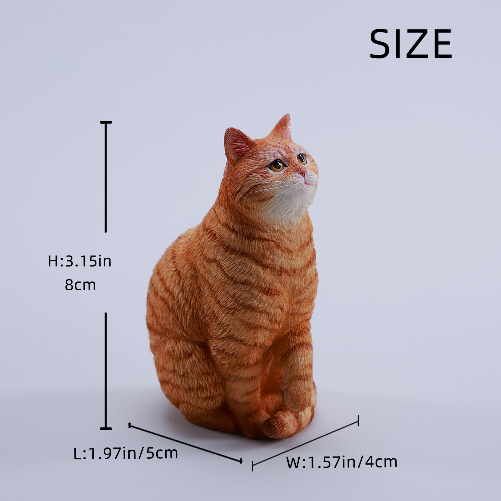 JXK 猫 建物 スタチュー 可愛い ネコ 動物 リアル フィギュア 樹脂 プラモデル 模型 18cm級 完成品 ねこ好き 置物 スタチュー (JXK284A)