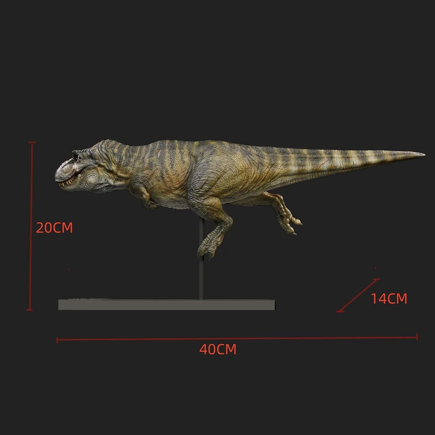 DINO DREAM 1/30 サイズ ティラノサウルス 水泳ポーズ フィギュア 全身 40cm級 白亜紀 獣脚類 恐竜 台座付け リアル 樹脂 プラモデル 模型 塗装済 置物 [並行輸入品]